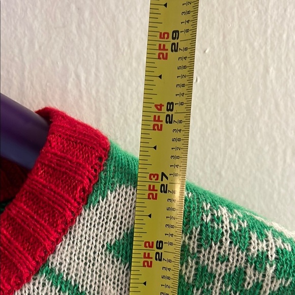 Festive Green and Red Crewneck Sweater with Grinch Design - Picture 5 of 5